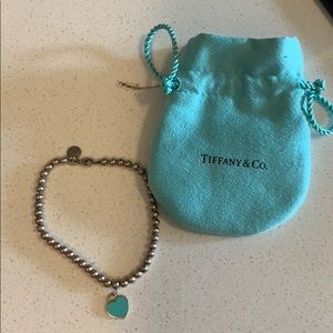 Tiffany&Co Blue Heart Bead Bracelet